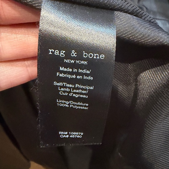 NWT Rag & Bone Charles Black Leather Blazer Jacket sz 6 - Picture 13 of 13